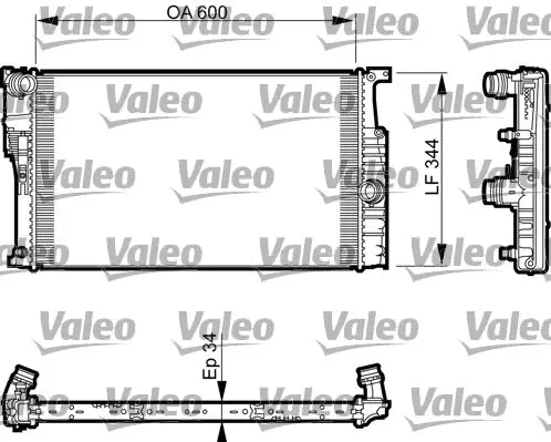 Радиатор охлаждения двигателя VALEO 735493