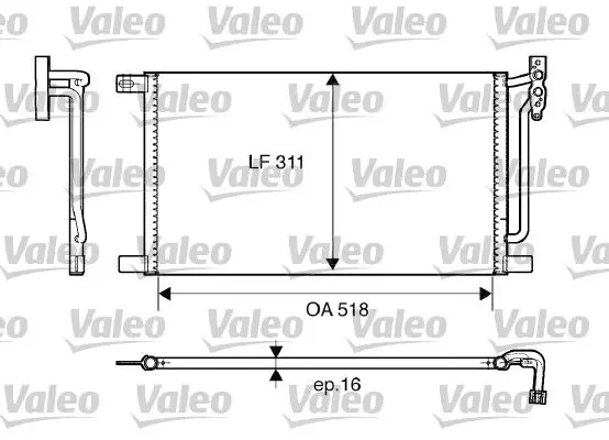Конденсатор, радиатор кондиционера VALEO 817405
