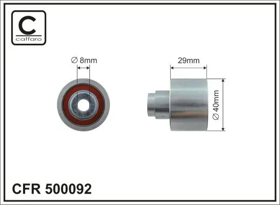 Ролик натяжителя ремня ГРМ CAFFARO 500092