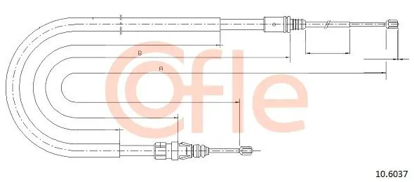 Трос стояночного тормоза COFLE 10.6037