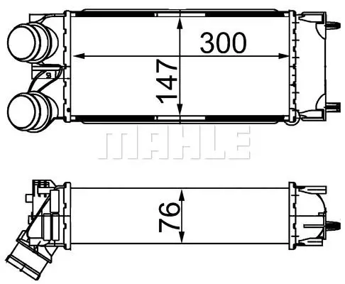 Радиатор интеркулера MAHLE CI 367 000S