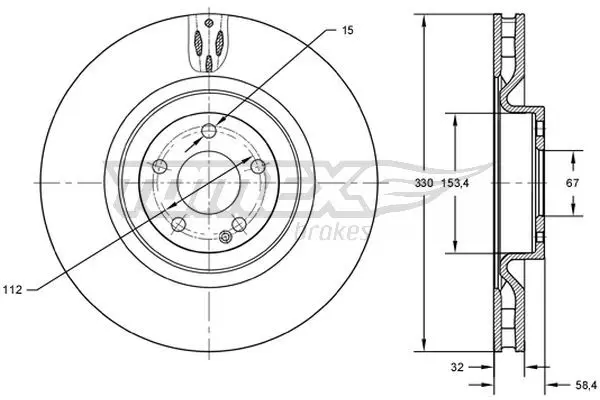 Тормозной диск TOMEX Brakes TX 72-75