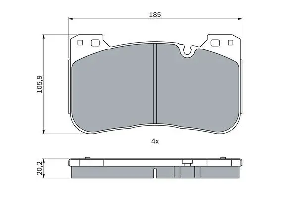 Тормозные колодки передние BOSCH 0 986 424 921