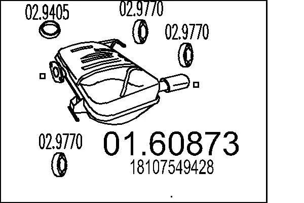 Глушитель задний MTS 01.60873