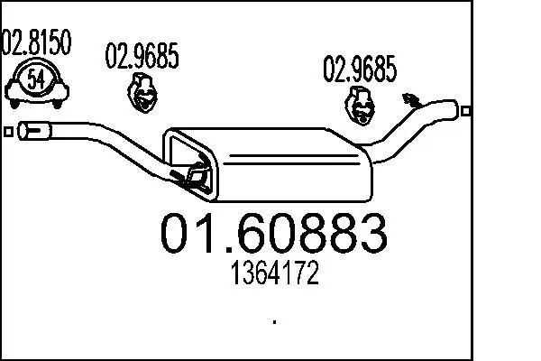 Глушитель задний MTS 01.60883