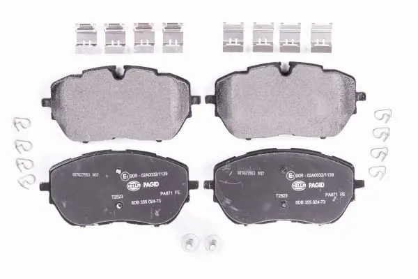 Тормозные колодки передние HELLA 8DB 355 024-731