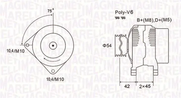 Генератор MAGNETI MARELLI 063731564010
