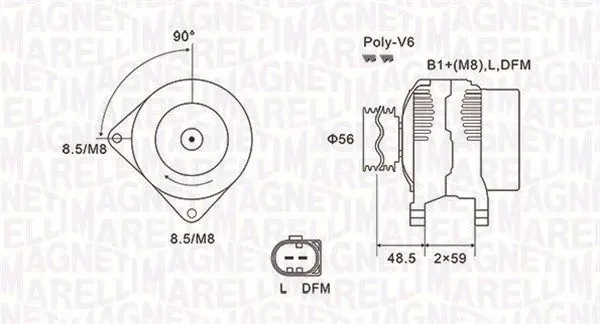Генератор MAGNETI MARELLI 063731644010