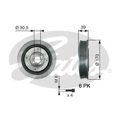 Шкив GATES TVD1013A