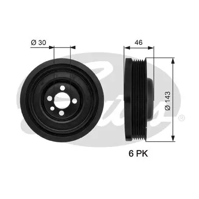 Шкив GATES TVD1040