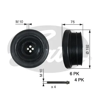Шкив GATES TVD1050A