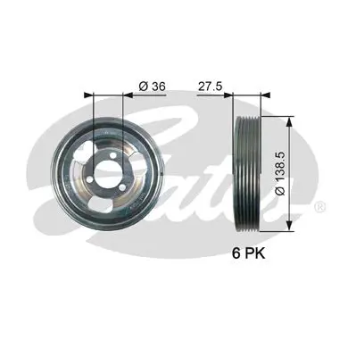 Шкив GATES TVD1117