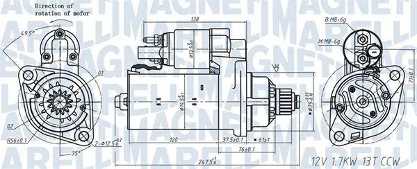 Стартер MAGNETI MARELLI 063721508010