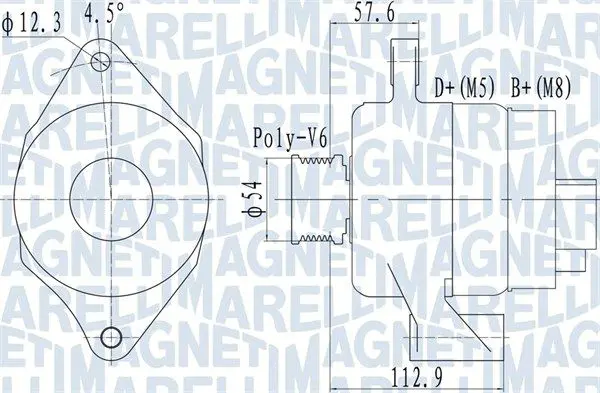 Генератор MAGNETI MARELLI 063732050010