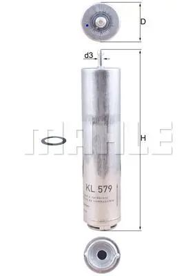 Топливный фильтр KNECHT KL 579D