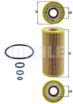 Масляный фильтр KNECHT OX 383D