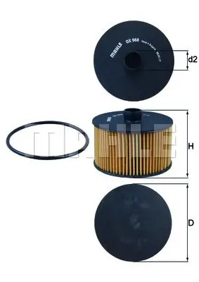 Масляный фильтр KNECHT OX 968D
