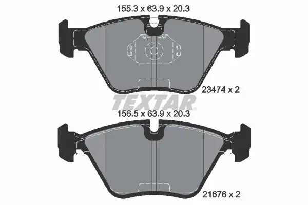 Тормозные колодки передние TEXTAR 2347402