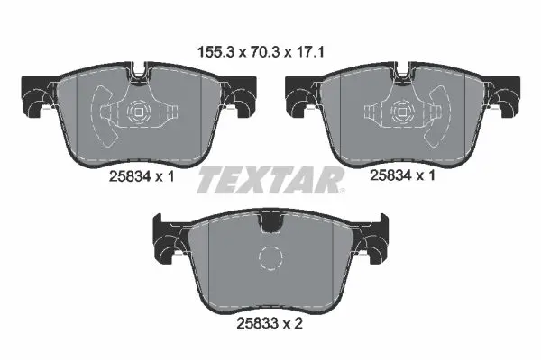 Тормозные колодки передние TEXTAR 2583401