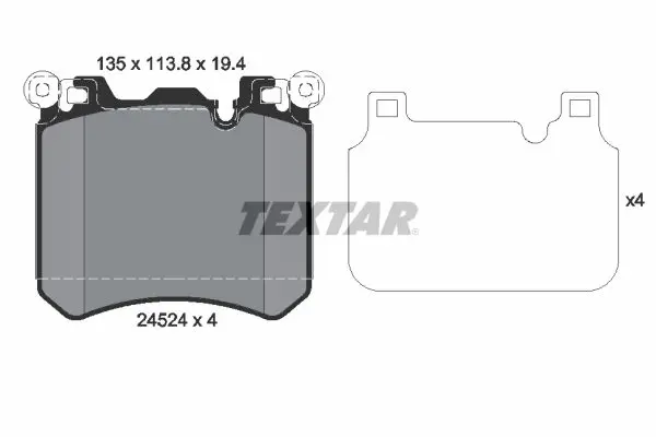 Тормозные колодки передние TEXTAR 2452401