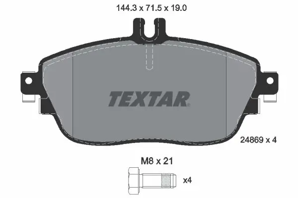 Тормозные колодки передние TEXTAR 2486901