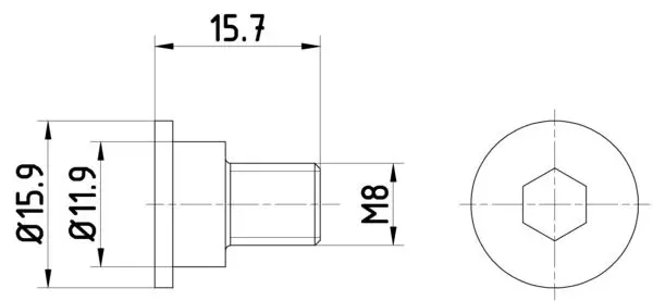 БОЛТ ТОРМОЗНОГО ДИСКА ПЕРЕД ЗАД M8X1,25 TEXTAR TPM0003