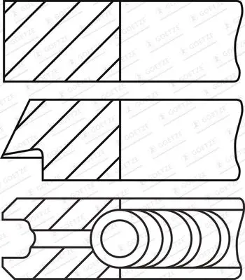 Комплект поршневых колец GOETZE ENGINE 08-449700-00