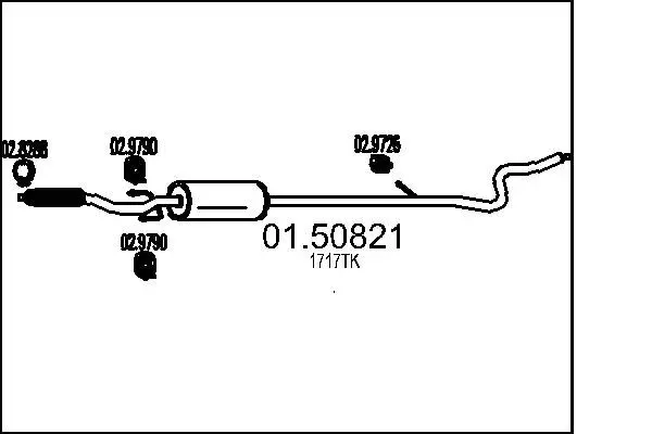 Глушитель средний MTS 01.50821