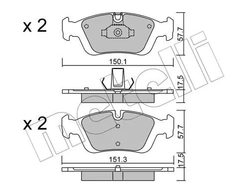 Тормозные колодки передние METELLI 22-0312-0