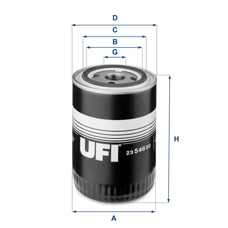 Масляный фильтр с обратным клапаном UFI 23.546.00