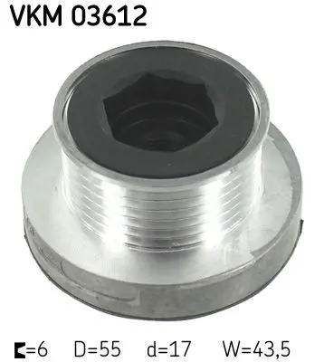Шкив генератора с муфтой SKF VKM 03612