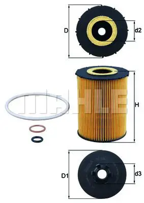 Масляный фильтр MAHLE OX 636D