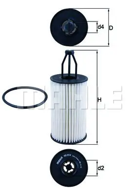 Масляный фильтр MAHLE OX 814D