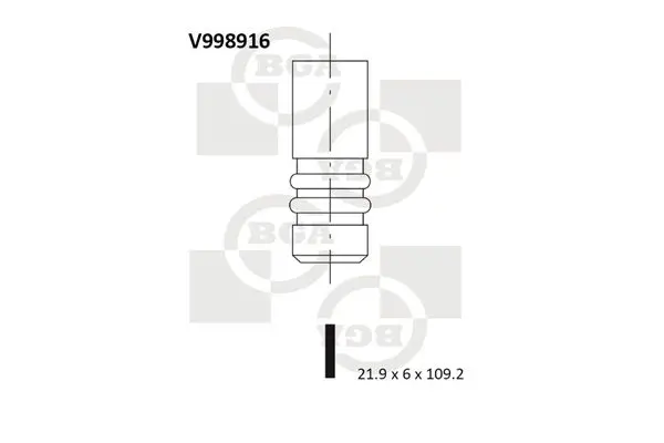 Впускной клапан BGA V998916