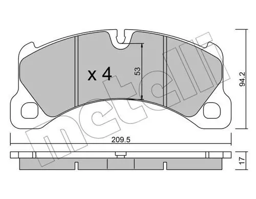 Тормозные колодки передние METELLI 22-0956-0