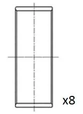 Вкладыш шатунный увеличенный на 0,25 mm FAI AutoParts BB2056-025