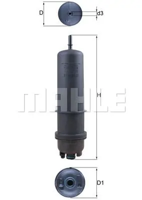 Топливный фильтр MAHLE KL 872/7