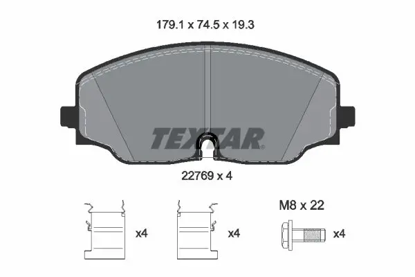 Тормозные колодки передние TEXTAR 2276901