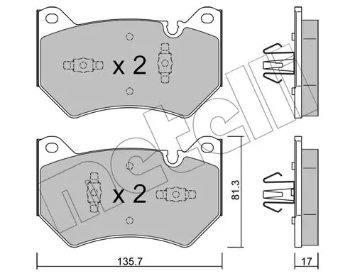 Тормозные колодки передние METELLI 22-1170-1