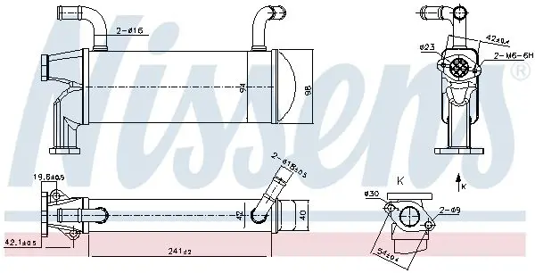 Радиатор системы EGR NISSENS 989327