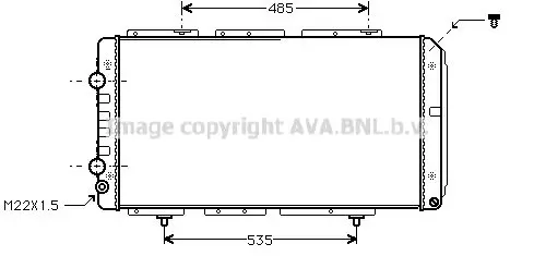 Радиатор охлаждения двигателя AVA QUALITY COOLING PE2150
