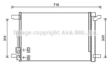Конденсатор, радиатор кондиционера AVA QUALITY COOLING VNA5335D