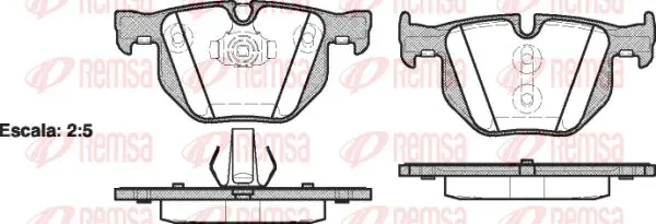 Тормозные колодки REMSA 0381.61