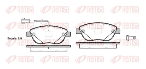 Тормозные колодки REMSA 0859.12