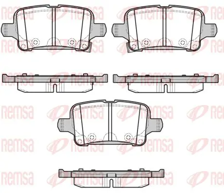 Тормозные колодки REMSA 1628.02