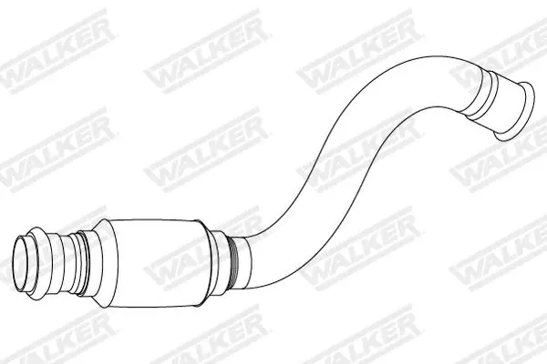 Труба выхлопная передняя средняя WALKER 10871