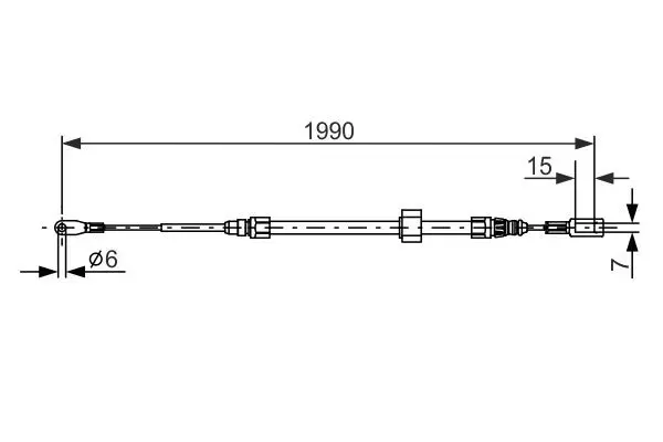Трос стояночного тормоза BOSCH 1 987 477 854