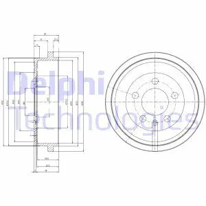 Тормозной барабан задний DELPHI BF463