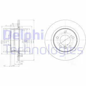 Тормозной диск задний DELPHI BG3960