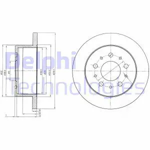 Тормозной диск задний DELPHI BG4061